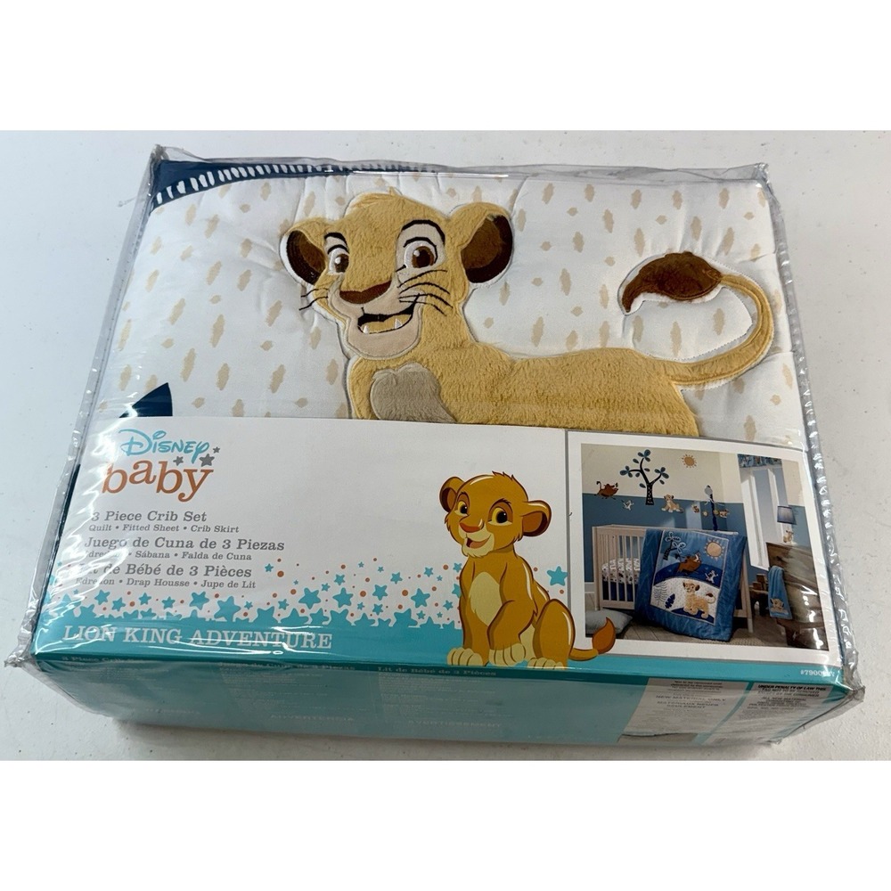 Lambs & Ivy Disney Baby Lion King Adventure 3 Piece Crib Bedding Set Quilt NEW!